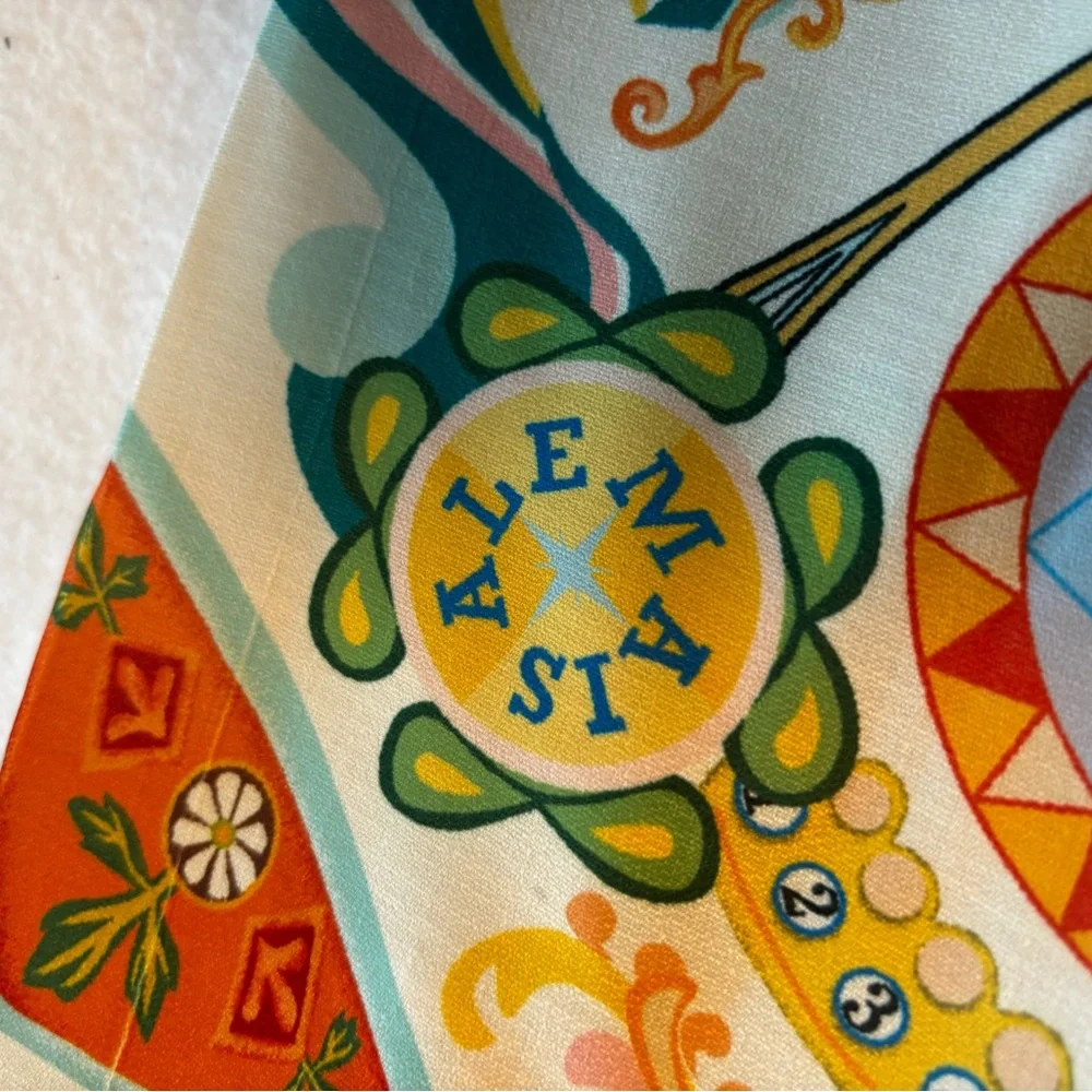 Boho‎ Retro Paisley Print Zip Up Tie Waist Dress XL - Picture 9 of 10